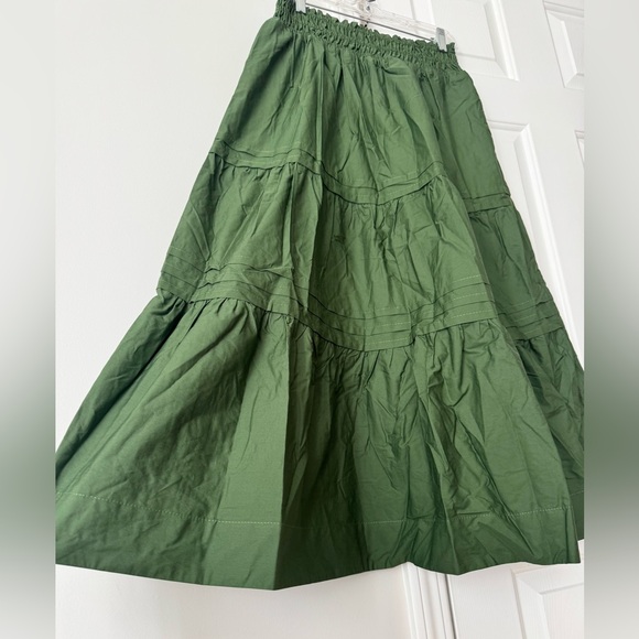 Anthropologie The Somerset Poplin Tiered Maxi Skirt, Size SP - Picture 8 of 11